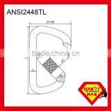 ANSI-2448TL Galvanized Steel Classic D Type Twist Lock ANSI Carabiner thumbnail-2