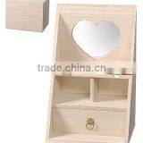 Wooden Makeup Organizer Box Cosmetic Case thumbnail-3
