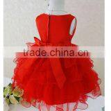 Retail Hot! 2015 Baby Girl Dress Lace Multi-layer Tulle Cute Princess Dress Bow Belt Fashion Vestido Meninas thumbnail-2