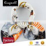 Custom Fashion Digital Print Small Square Silk Scarf Lady Scarf thumbnail-2