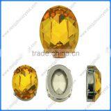 Rhinestone 3002 10x14 Sew On Foiled Oval Fancy Crystal Stone thumbnail-1