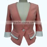 Fashion ladies clothing 3/4 sleeve blazer