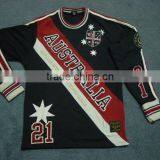 Heavy Jersey T-shirt for Winter,long Sleeve Country Flag Stylist T-shirt thumbnail-1