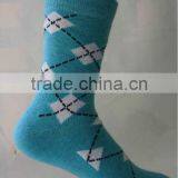 Lady Bule Snow Flowers Wool Socks thumbnail-1
