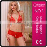 Women Sexy Sheer Mesh Bra Short Sets Lingerie thumbnail-1