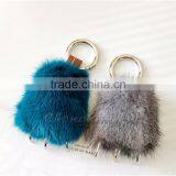 CX-R-54 Top Quality Wholesale Real Mink Fur Keychain Fur Bag Charm thumbnail-1