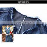 Maxnegio Midi Denim Sleeveless Design Jeans Dress thumbnail-4