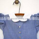Baby Girls Dress Designs Hand Work Cotton Blue Dress thumbnail-3