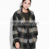 Winter Season Check Design Lady Coat thumbnail-4