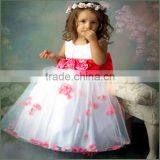 MGOO Dress Manufacturer Satin Kids Wedding Flowers Girl Dress Latest Design Baby Frock Party Dress C12 thumbnail-5