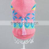 cute beautiful jacquard knitting dog hoodie snowflake christmas pet dog clothes