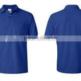 Promotional High Quality 100% Cotton Blank Short Sleeve Pure Color Polo Shirts With Pockets thumbnail-3