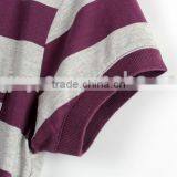 Cheapsale Sexy Fashion Ladies Tight Solid Stripe 100% Cotton Short Sleeve Polo Neck Casual Dress thumbnail-4