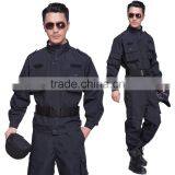 Juqian HighClass New Design Best Black Color Thick Winter Military Security Guard Uniform For Sale