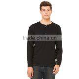 Bella+Canvas Men's Jersey Long Sleeve Henley Tee - 100% Combed and Ring-spun Cotton and Comes With Your Printed Logo thumbnail-1