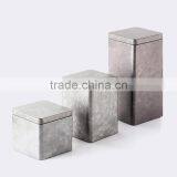 Factory Direct Sale Square Black Frosted Packing Metal Tea Tin Box General Packaging Tin Case Custom Wholesale thumbnail-6