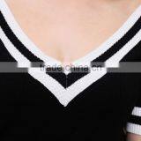 Deep v Neck Tight Spandex Clothes for Women thumbnail-4