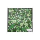 Green Mixed Pebble Crystal Glass Mosaic Tile For Bathroom Wall, Anti-Dust