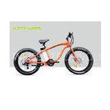 High Powered 48V 26 Inch Electric Beach Bike 750W Orange Aluminum Alloy 6061
