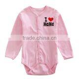 Sweet Heart Pattern Solid Color 100% Cotton Baby Romper With Long Sleeve thumbnail-5