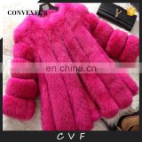 2016 winter fashion women ladies fox fur coat real fur outer wear
