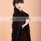 Mink Fur Knitted Scarf Knitted Scarf for Ladies thumbnail-3