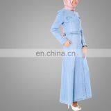 Cosy Denim Muslim Dress Isalmic Jean Clothing New Style Dubai Abaya thumbnail-4