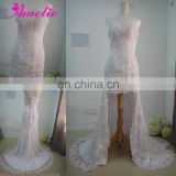 Sweetheart Neckline Short Front Long Back Lace Wedding Dress