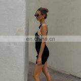 Women Summer Dresses Sexy Mini Front Hollow Out Bodycon Dress thumbnail-2