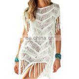Beach Cover up 2019 Crochet Pareos Tassel Women Swimwear Saida de Praia Beachwear Coverups Canga Robe de Plage Beach Dress thumbnail-1