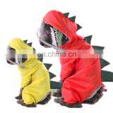Summer Four Legged Reflective Strip Small Dog Dinosaur Raincoat thumbnail-1