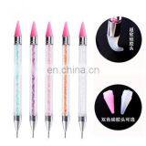 Dual Ended Silicone Nail Dotting Tool Nail Art Rhinestones Picker Pen for DIY Craft thumbnail-1