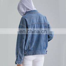 Factory Stock Lot Women Denim Jacket Good Quality Jean Jackets Hooded Ladies Fashion Tops thumbnail-5