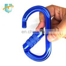 UIAA Certificate 25kn Gold Black Custom Logo Oem Accepted O Shaped Safety Climbing Aluminum Carabiner Hook thumbnail-2