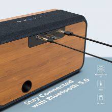 25W Bluetooth Speaker (A320) With Super Bass, Loud Bamboo Wood Home Audio Wireless Speakers With Subwoofer thumbnail-5