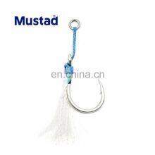 Mustad hoodlum J-ASSIST5 hard bait high carbon steel accessaries sea single jig fishing hooks mustad