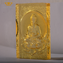 Customization Liuli Crystal Glass Craft Interior Home Buddha Brick Sculpture thumbnail-3