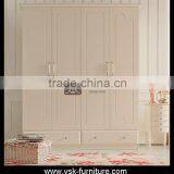 WD-041 Elegant French Style Guestroom Leaf Doors Wardrobe With Drawers thumbnail-1