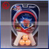 Cheap Hot Sale Ping Pong Table Tennis Racket With 3 Table Tennis Balls Set Wholesale