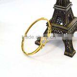 New Fashion Girls Tops 316l Stainless Steel Jewelry Gold Bangel Bracelet thumbnail-3