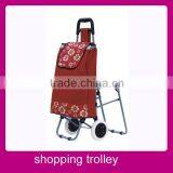 Promotional Folding Shopping Trolley Bag With 2 Wheels
