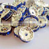 Royal Chain Rhinestone Spacer Beads! Loose Jewelry Rhinestone Round Spacers Beads for Bracelet Necklace Making thumbnail-1