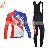 New Winter Fleece Compression USA/US/ Canada/UK/France/cycling Wear/cycling Jersey thumbnail-1