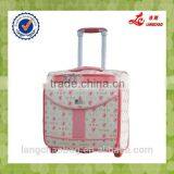 Newly Design PVC material 16 Inch Aluminum Real Push Trolley Wholesale Type Boarding Luggage