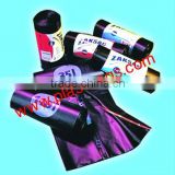 HDPE black c-folded garbage bags on roll
