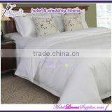 Wholesale Hilton Hotel Bed Linen , Hilton Hotel Bedding Made of 250TC White Plain Sateen Fabric thumbnail-1