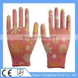 China Manufacutre CE Transparent Nitrile Coated Machine Knitted Seamless Garden Work Gloves For Sale thumbnail-4