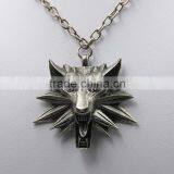 Hot Sale Game Retro Jewelry The Witcher 3 Wolf Head Pendant Necklace thumbnail-6