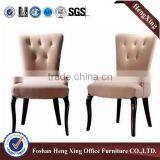High Quality Wooden Frame Gold Leather Hotel Banquet Dining Chair HX-HT002 thumbnail-6