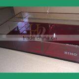 Factory Supply 4 Compartments Square Acrylic Serving Tray Acrylic Wine Glass Holder Tray thumbnail-1